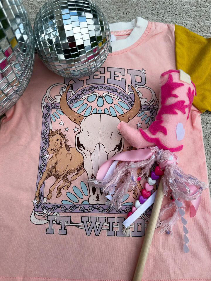 Keep it Wild Pink/Gold Tee (kids)