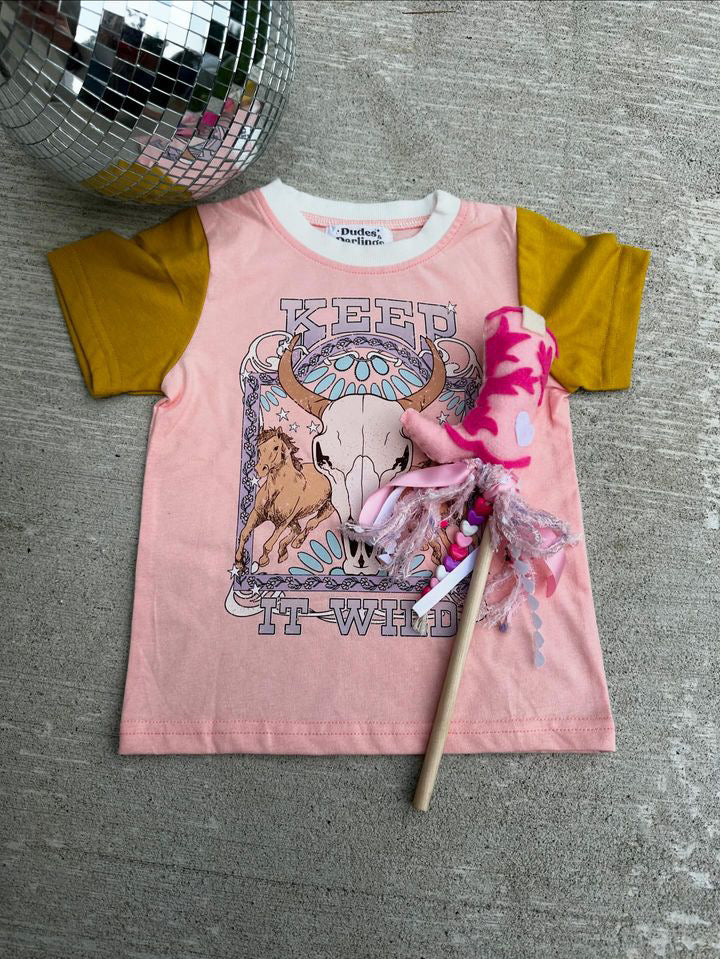 Keep it Wild Pink/Gold Tee (kids)